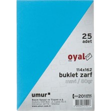 Buklet Zarf, 114 x 162 Cm, 80 Gr, Silikonlu, 25'li, Mavi