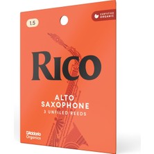 Rico By D'addario Eb-Altsaksafon Yapıcı / Yüksek Hassas Üretim / Kalınlık 1,5 / 3'lü Paket /