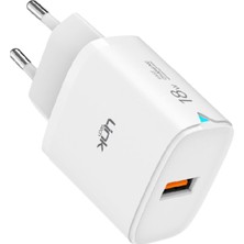 18W Qc3.0 USB Şarj Adaptörü Beyaz