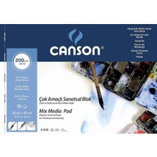 Canson Fineface Çok Amaçli Resim Bloklari 200GR 35X50 15YP Spiralli Resim Defteri