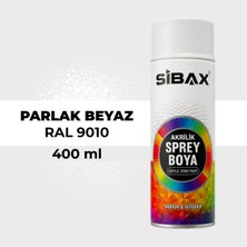 Sibax Akrilik Sprey Boya Parlak Beyaz (Ral 9010)400 ml
