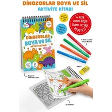 Elivora Dinozorlar - Boya ve Sil Aktivite Kitabı / 3 Yaş +