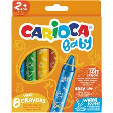 Carioca Jumbo Bebek Elleri Kirletmeyen Pastel Boya Kalemi 8'li 2 Yaş+