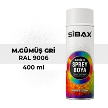 Sibax Akrilik Sprey Boya Gümüş Gri (Ral 9006)400ML
