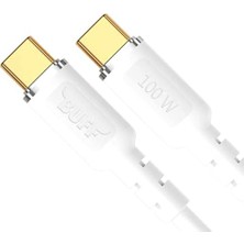 BL67 Pd 100W Type-C To Type-C 5.0A 1.2m Data ve Şarj Kablosu (Beyaz)