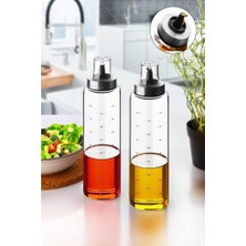 Atbyhome Borosilikat Cam Yağlık 500 ml Yağdanlık Sirkelik - Damlatmaz Yağlık Seti 2 Adet