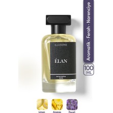 ILLUSIONE Élan EDP Erkek Parfüm 100ml Aromatik-Fresh-Füjer Limon Sedir Paçuli Misk