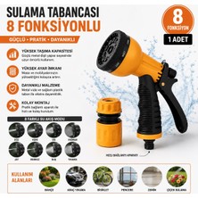 Trendhane 8 Fonksiyonlu Sulama Tabancası – Hızlı Bağlantı Aparatlı Bahçe Sulama Tabancası 2pcs