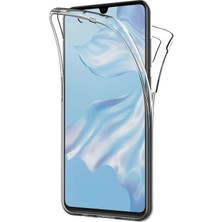 Huawei P30 Için Kılıf 6 Tarafı Tam Full Koruma 360 Clear Soft Şeffaf [P30 ile Uyumlu Kılıf -