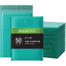 Quality Park Hava Yastıklı Kargo Çantaları, Su Geçirmez, Mavi Yeşil, Poli Dolgulu Zarf, Çıka