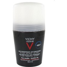 Vichy Homme Ter Önleyici Tahriş Önleyici 48 Saat Etkili Roll-On Deodorant 50ML