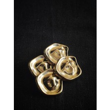 Nesgo Moda Gold Renk Parlak Metal Ceket ve Kaban Düğmesi 4 Adet 38 mm 60 Boy