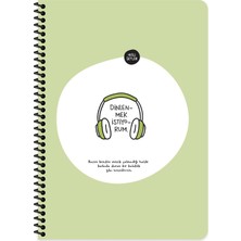 Keskin Color Hisli Şeyler A4 Kareli Spiralli Stickerli Defter Dinlenmek Istiyorum