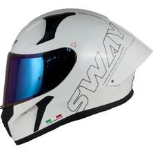 Sway F357 Full-Face Motosiklet Kaskı - Beyaz