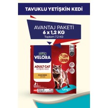 Peritas Velora Tavuklu Yetişkin Kedi Maması 1,2 kg 6'lı Paket