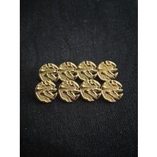 Nesgo Moda Tüy Model Gold Metal Düğme Küçük Boy 18 mm 28 Boy