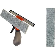 Grothe Spreyli Camsil - 2 Bezli Çekpas Deterjan Su Hazneli Silikonlu Microfiber Cam Ayna Temizleyic