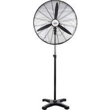 Hims HEF-A650 190W 26 Inç Siyah Alüminyum 3 Kanatlı Sanayi Tipi Ayaklı Vantilatör