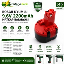 BataryaBank Bosch 9.6V 2200MAH Ni-Cd Batarya