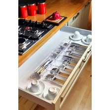 Color House 11'li Set Modüler Mutfaklarda Çekmece Içi Kaşıklık Organizer Düzenleyici Şeffaf