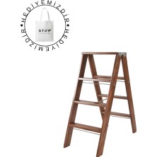 STEP GORDİOS AHŞAP ÇİFT ÇIKIŞLI 3 BASAMAKLI MERDİVEN