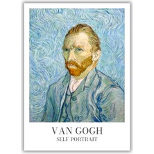 Rosaart Vincent Van Gogh Self Portrait Otoportre 1889 Çerçevesiz Poster, Klasik Sanat Posteri
