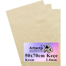 Krem Keçe 50X70 cm 2.0 mm 3 Adet Renkli Hobi Keçesi Elişi Keçesi Anasınıfı Kreş Okul Öncesi
