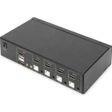 Digitus 4 Port HDMI Kvm Switch 4K 30Hz – USB 2.0, Klavye, Fare ve Ses Paylaşımlı