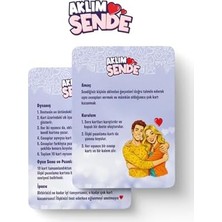 Aklım Sende, Çiftler Için Eğlenceli Kart Oyunu, 2 Kişilik Aşk ve Uyum Testi Kart Oyunu Kutu Oyunu