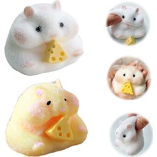 2 Adet Squishy Hamster Squeeze Oyuncaklar, Kawaii Squishies Pvc Oyuncaklar, Stres Giderici Kürk Top