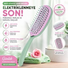 Trendhane Anti-Statik Saç Fırçası – Esnek Uçlu, Hava Kanallı, Ergonomik Saplı Saç Açma ve Tarama Fırçası – Islak & Kuru Saçlar Için Günlük Kullanım
