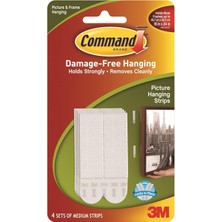 3m 17201-4PK Command Orta Boy Cırt Bant