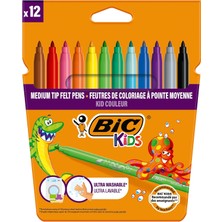 Kid Couleur Keçeli Boya Kalemi, 12'li Kutu