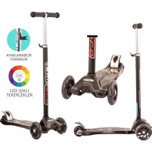 Eco Lounge Maxi Twist Işıklı Scooter Siyah
