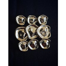 Nesgo Moda Gold Metal Set 3 Büyük 6 Küçük (38 mm 60 BOY)(28MM 44 Boy)