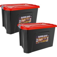2 Adet Saklama Kutusu 2X60 Toplamı 120 Litre Kapasite Profesyonel Kullanım Için Süper Sağlam Pl