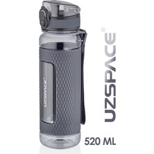AvantajAl Uzspace 520ml Tritan Su Matarası Silikon Korumalı Kaydırmaz Gövde Gri