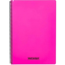 Meteksan Karina Neon Spiralli A4 Defter Çizgili 100 Yaprak Pembe