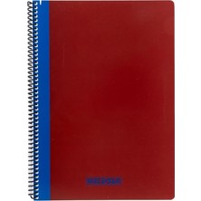 Meteksan Pruva Ofis Spiralli A4 Defter Çizgili 120 Yaprak Kırmızı