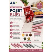 Ak Avm Poşet Klipsi Gıda Saklama Klipsi Taze Tutucu Sızdırmaz Paket Ağzı Kapatma Mandalı 6'lı