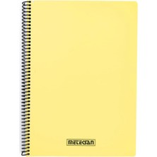 Meteksan Karina Neon Spiralli A4 Defter Çizgili 80 Yaprak Sarı