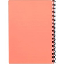 Meteksan Karina Pastel Spiralli A4 Defter Kareli 80 Yaprak Pembe