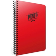 Gıpta 3-6538000-2011 Spiralli A4 Defter Punto Plastik Kapak Çizgili 120 Yaprak