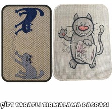 Glipet Çift Taraflı Tırmalama Paspası 90X60 Yaramaz Kedi x Two Cat