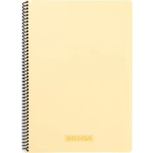 Meteksan Karina Pastel Spiralli A4 Defter Kareli 80 Yaprak Sarı