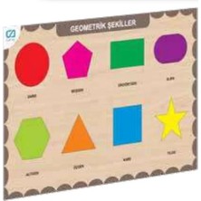 Elivora Ahşap Geometrik Şekiller Eğitici Set
