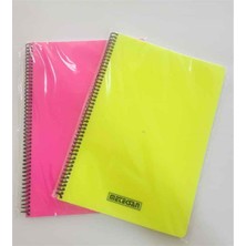 Meteksan Karina Neon Mix Spiralli A4 Defter Kareli 60 Yaprak