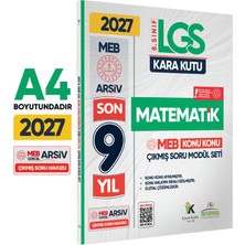 Karakutu Yayınları 2027 LGS 8.Sınıf MATEMATİK Karakutu MEB Çıkmış Soru Modülü Video/PDF Çözümlü Konu Konu Son 9 Yıl
