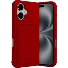The Gencoo Iphone 17 Kelvin Kartvizitli Silikon - Kırmızı