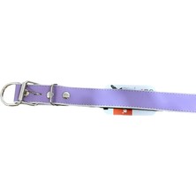 Glipet  Rugan Yumuşak Dokulu Köpek Boyun Tasması Lila 2,5X40 cm